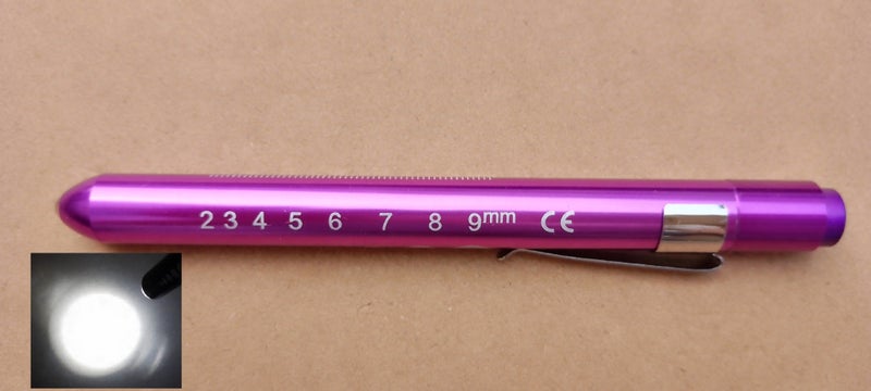 LED Diagnostic Penlight Pupil Oral Exam Clip Torch Yellow-white light - Image 5