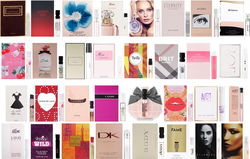 Designer Perfume Sampler Set Lot x 12 Sample Vials - High End Fragrance Samples for Women, 12 Piece Set - Image 1