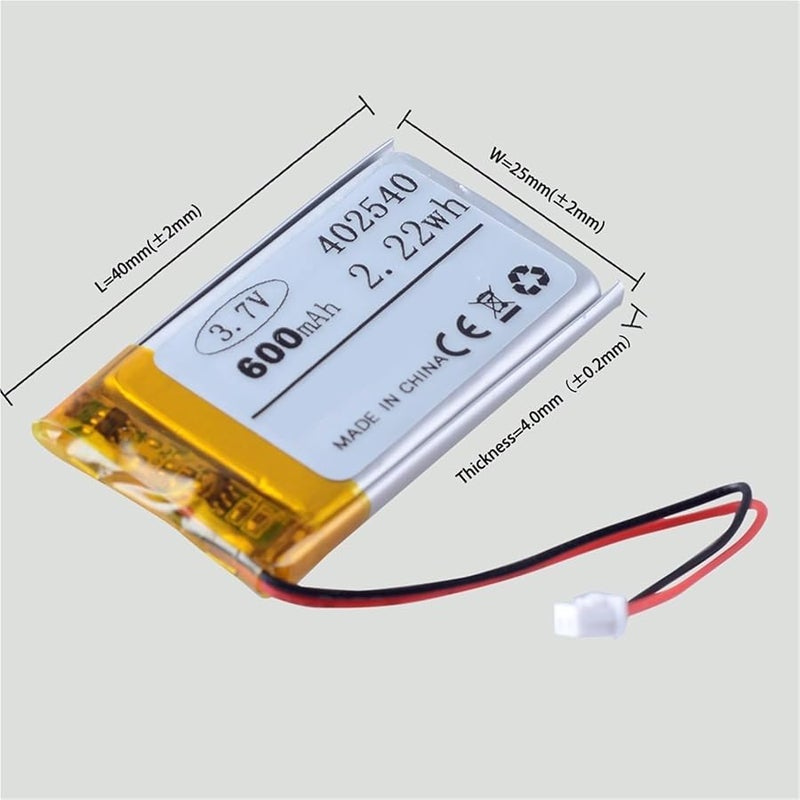 10Pcs 3 7V 600mAh Lithium Ion Rechargeable Battery - Image 3