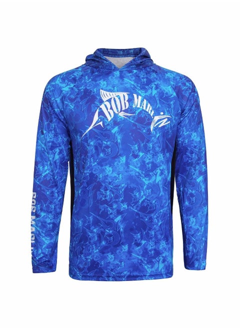Marlin Upf50 Long Sleeve Performance Hoody Grander Blue