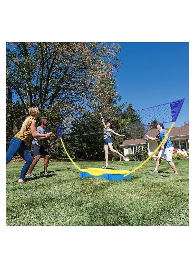 Generic - Portable Badminton Net Folding Badminton Tennis Volleyball Net Set with 2 badminton racket and 2 shuttlecock - Image 1