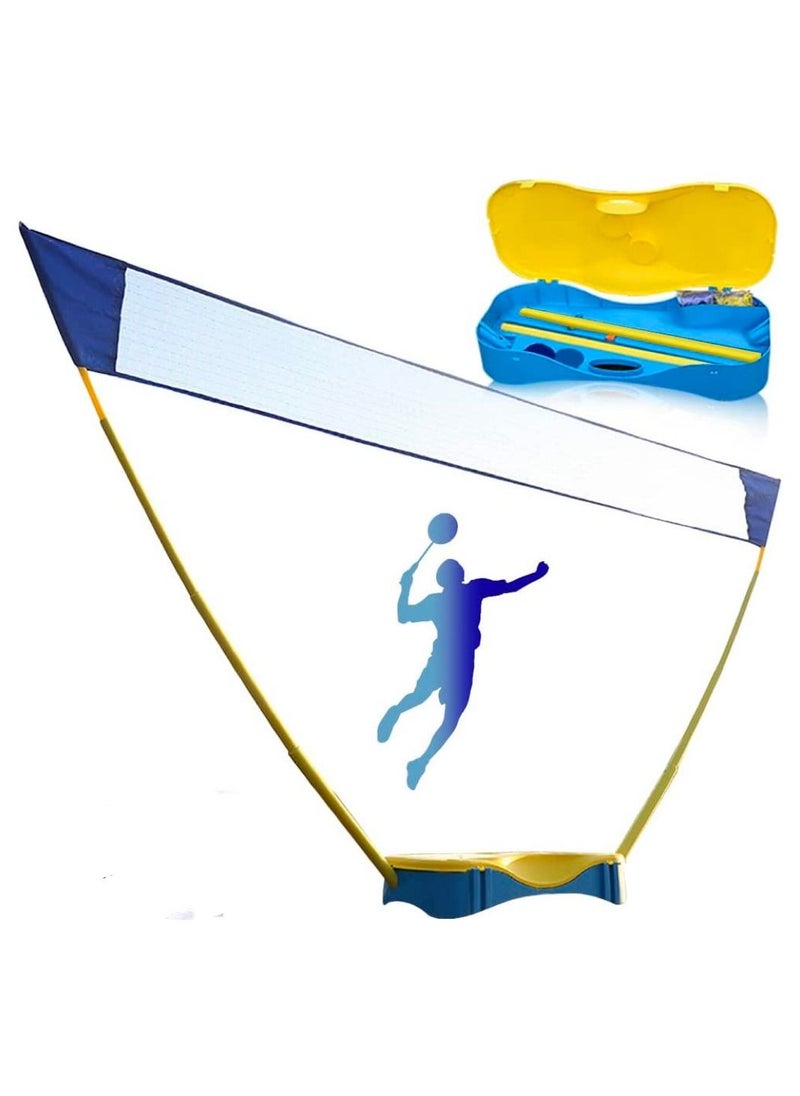 Generic - Portable Badminton Net Folding Badminton Tennis Volleyball Net Set with 2 badminton racket and 2 shuttlecock - Image 1