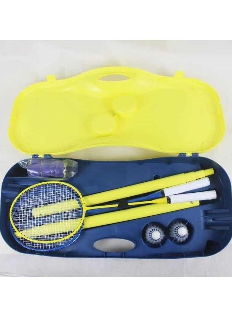Generic - Portable Badminton Net Folding Badminton Tennis Volleyball Net Set with 2 badminton racket and 2 shuttlecock - Image 1