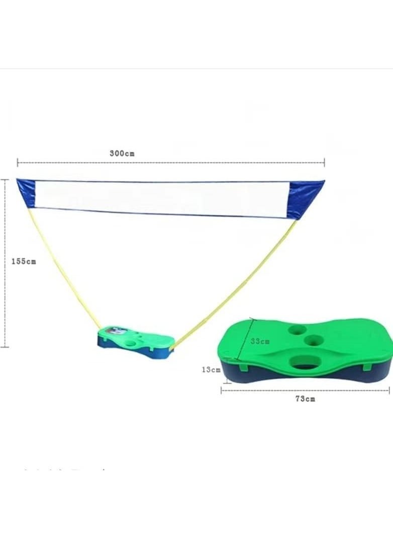 Generic - Portable Badminton Net Folding Badminton Tennis Volleyball Net Set with 2 badminton racket and 2 shuttlecock - Image 1