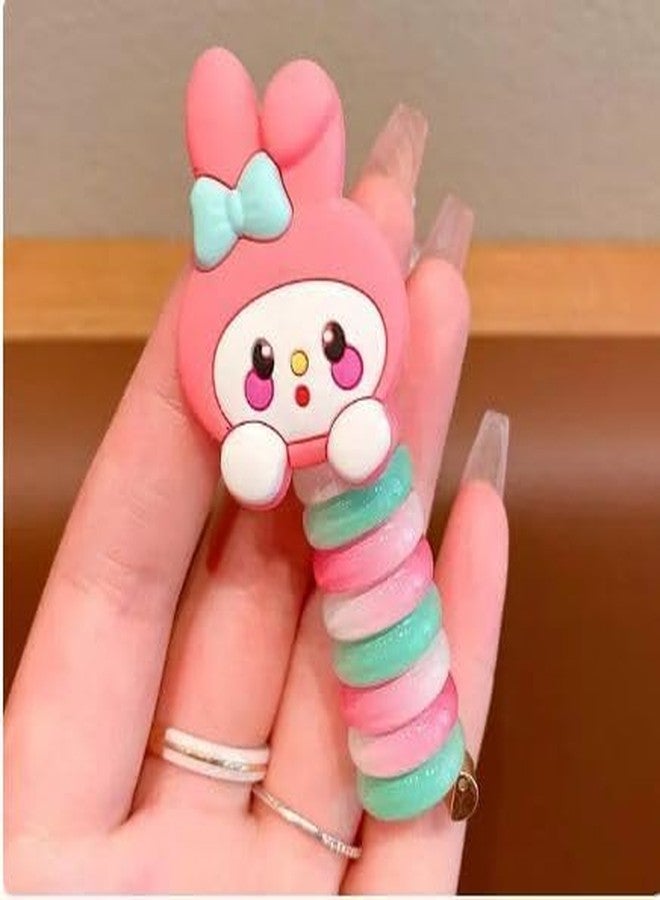 BUNTYCHIKU MART 2pcs Wire Hair Bands for Girls Kids Braided Spiral Hair Ties Cute Cartoon Ponytail Maker Elastic Braids Hair Accessories for Girls. - Image 2