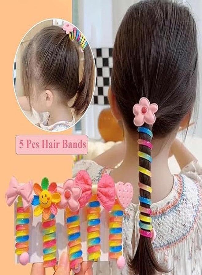 BUNTYCHIKU MART 2pcs Wire Hair Bands for Girls Kids Braided Spiral Hair Ties Cute Cartoon Ponytail Maker Elastic Braids Hair Accessories for Girls. - Image 4