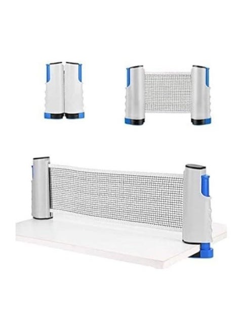 A retractable table tennis net, easy to install on any table up to 5 cm thick. Made of high-quality plastic and durable mesh, it extends up to 2 meters to fit most table sizes. Ideal for use at home, in the office, or while traveling. Easy to install, remove, and store. (Multiple colors)