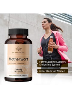 HERBAMAMA Motherwort Capsules Organic Motherwort Herb Pills Vegan Supplement 1200 Mg 100 Caps  - Image 4