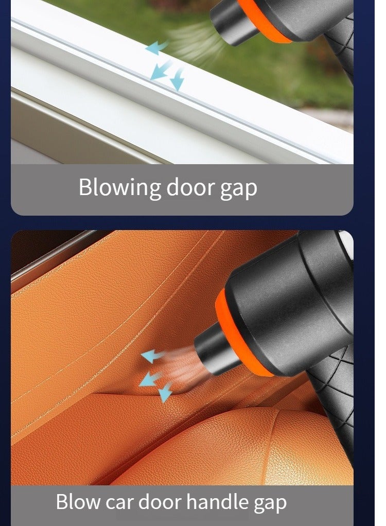 مكنسة كهربائية منزلية متعددة الأغراض للسيارة للمنزل يمكن استخدامها كجهاز شفط شعر الحيوانات الأليفة المحمولة عالية الطاقة مكنسة كهربائية للسيارة أسود - Image 4