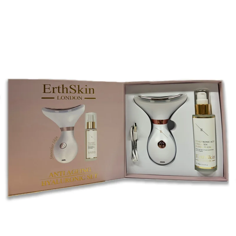 ErthSkin London  Anti-Ageing hyaluronic Acid set ( Neck & Jawliner + HA Serum ) for Women | Best Price UAE