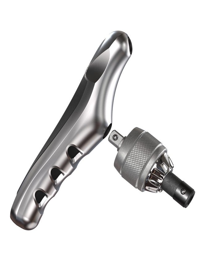LaBear 3 Adjustable Handle Positions, Multi-Purpose Ratcheting Screwdriver, Ergonomic Grip Handle, Mini Ratchet - Image 1