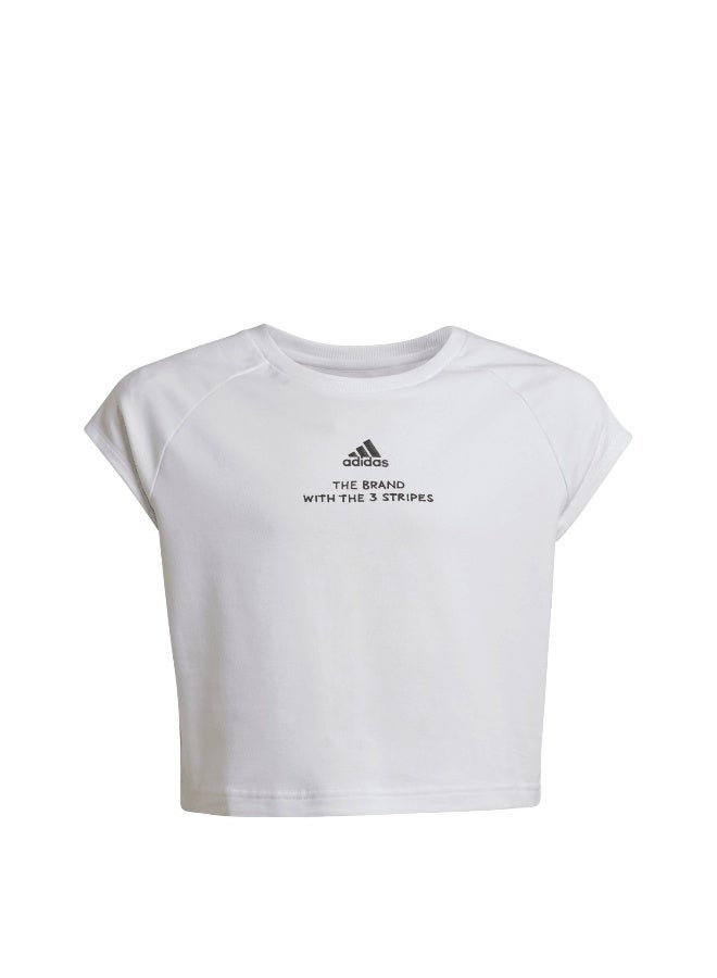 adidas Originals Jg Jam T White Training T-Shirts 7-8Y - Image 1