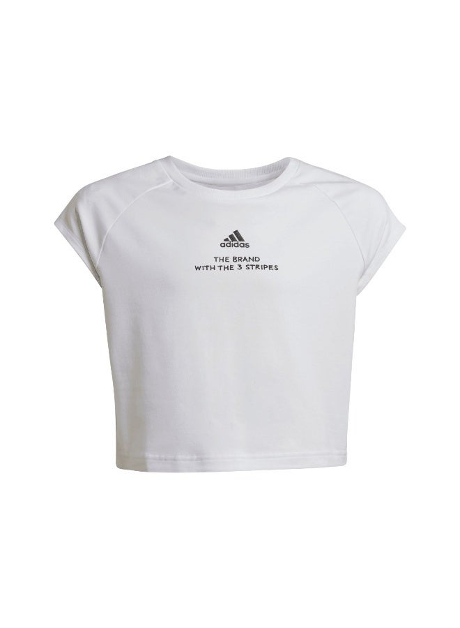 adidas Originals Jg Jam T White Training T-Shirts 7-8Y - Image 2