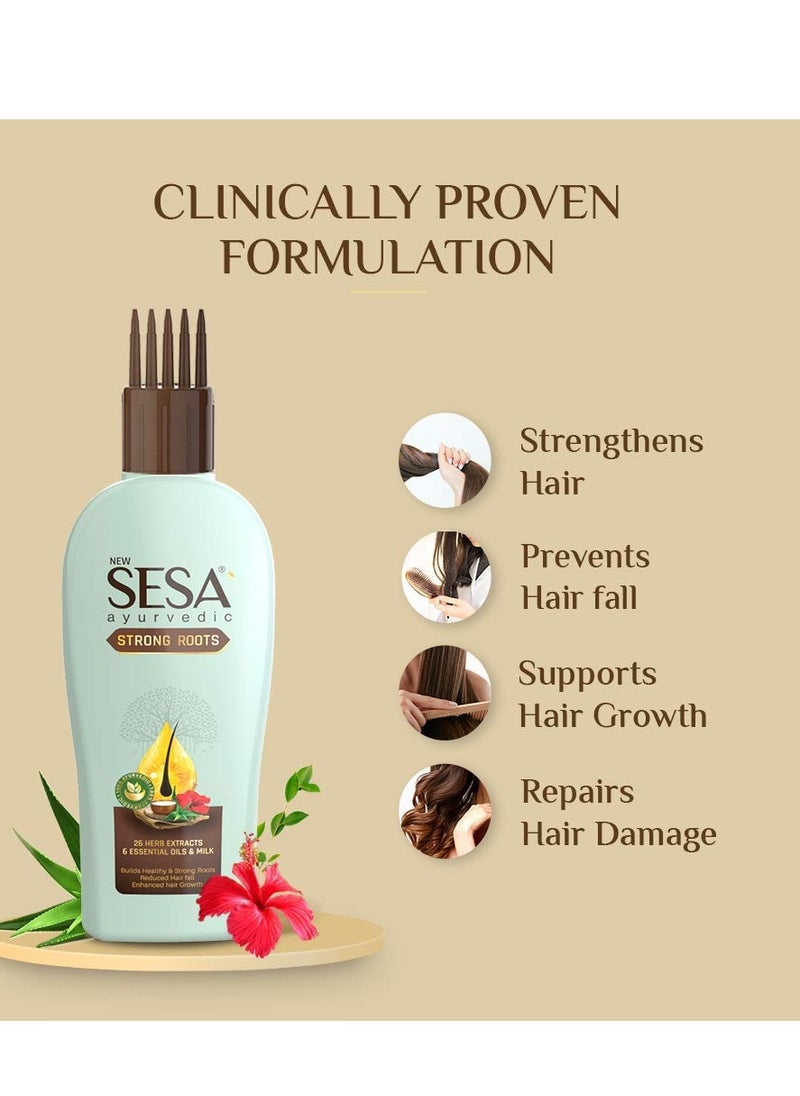 Sesa - Sesa Ayurvedic Strong Roots Hair Care Combo Hair Oil 100ml Shampoo and Conditoner 200ml - Image 1