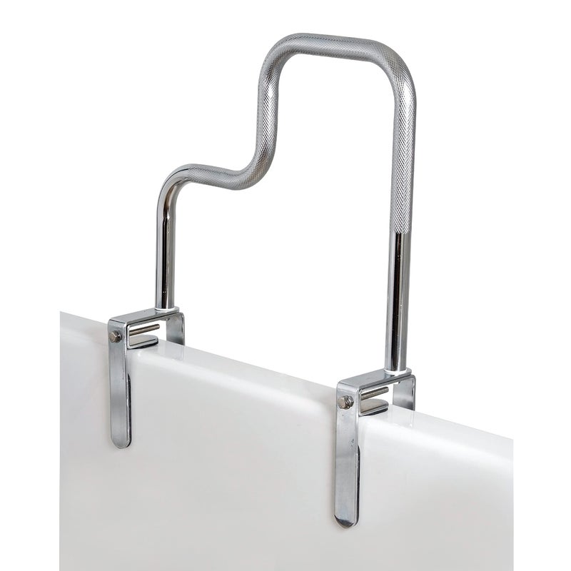 Carex TriGrip Bathtub Handle Grab Bar with Chrome Finish Bathtub Grab Bar for Seniors and Handicap Detachable Toilet Safety Frame with Handles for Assistance in Getting In and Out of Tub - Image 2