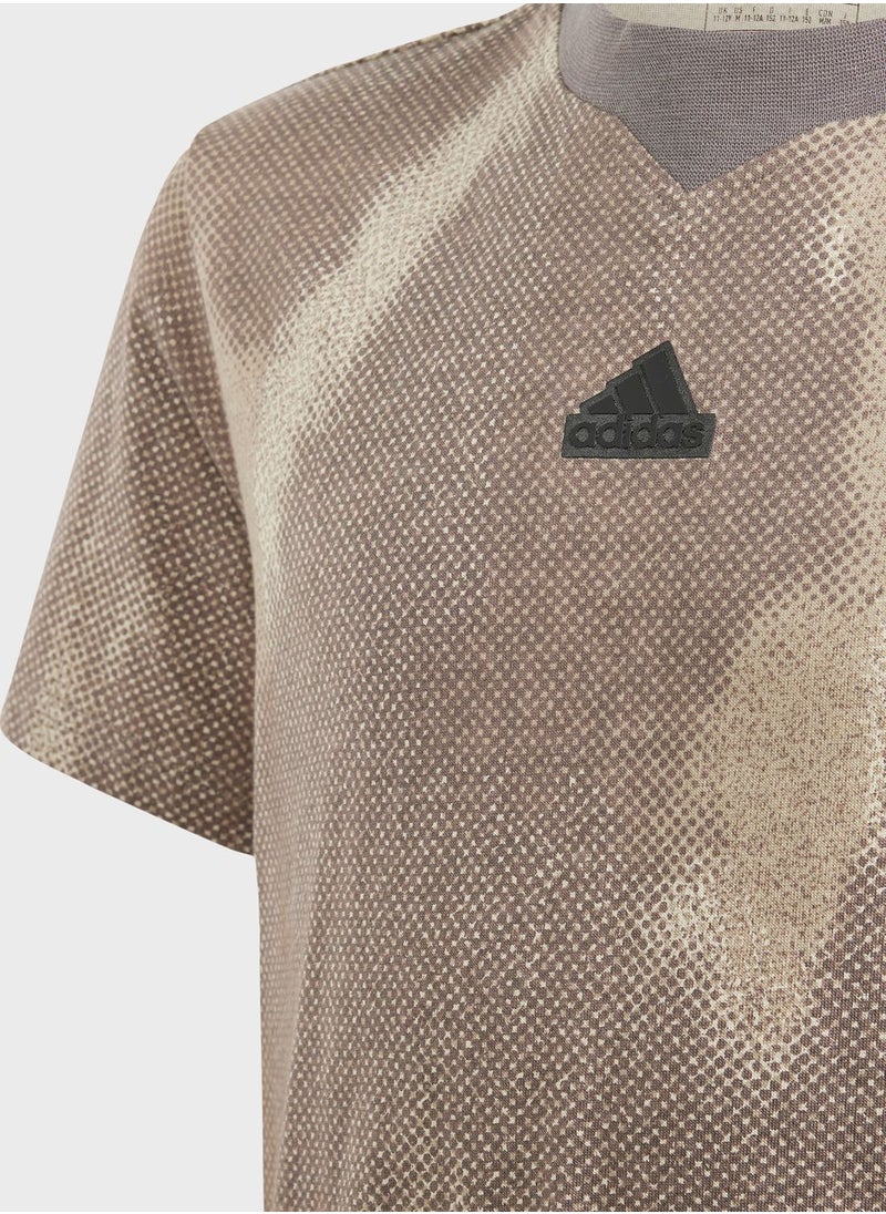 Adidas - Future Icons All Over Printed T-Shirt - Image 1