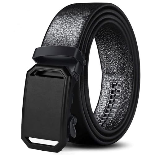 ZORO Men's Vegan Leather Belt for Men, Formal/Casual,Autolock,Black | Fit on up to 38 Inches Waist size (BLACK E02, Free Size) - Image 1