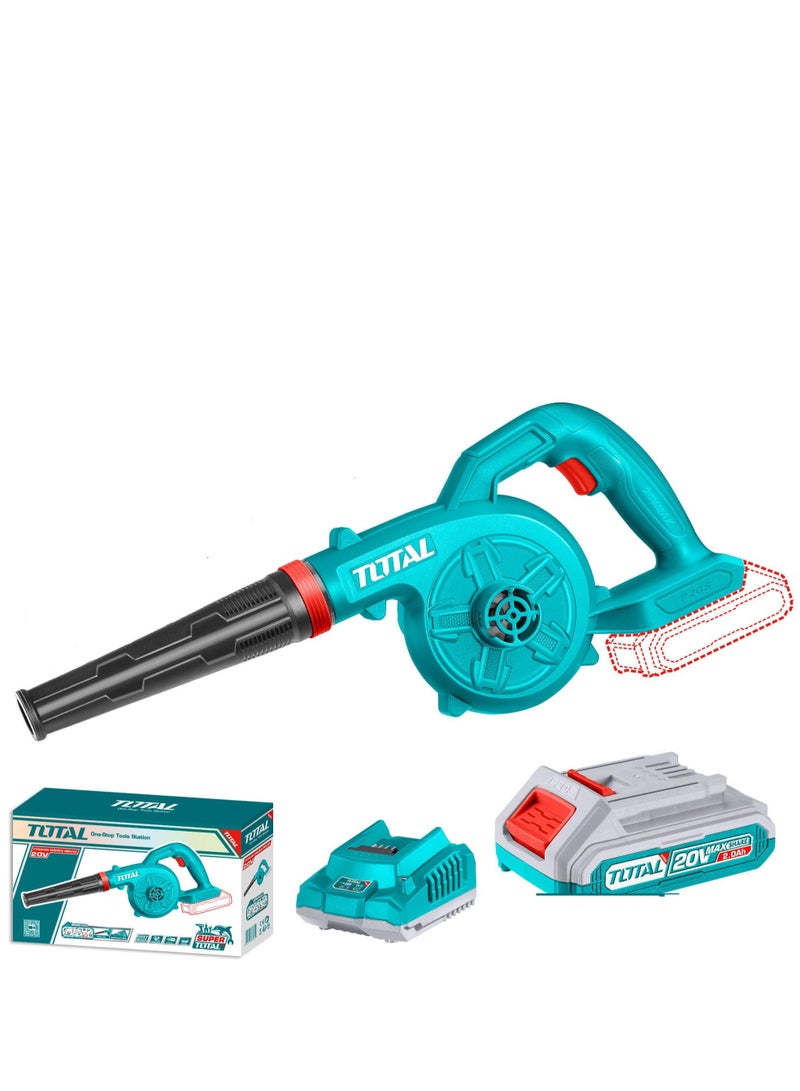 TOTAL Super Total Powerful 20V Cordless Handheld Leaf Blower with 2.0Ah Battery & Charger – High-Speed 18000rpm, 2.7m³/min Air Volume for Effortless Yard, Garden and home Cleanup  - Image 2