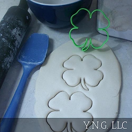 YNGLLC INSPIRED BY 4-H 4 LEAF CLOVER LUCKY OUTLINE COOKIE CUTTER MADE IN USA PR2436 - Image 2