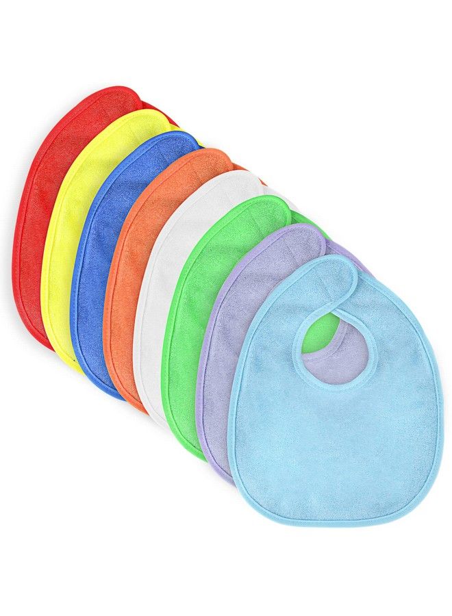 Vicloon Baby Bibs 8Pcs Terry Bib Set Baby Bibs For Boys Girlsterry Drool Cotton Bibs Waterproof Protection Adjustable Hook&Loop Closure Baby Bibs T For Feeding Drooling(Color)  - Image 1