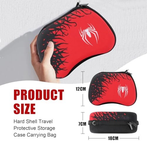 New World Black/Red Universal Travel EVA Game Controller Carrying Storage Case ,Game Controller Holder Home Safekeeping Protective Cover Compatible with PS5/PS4/XBOX/Switch Pro Controller - Image 4