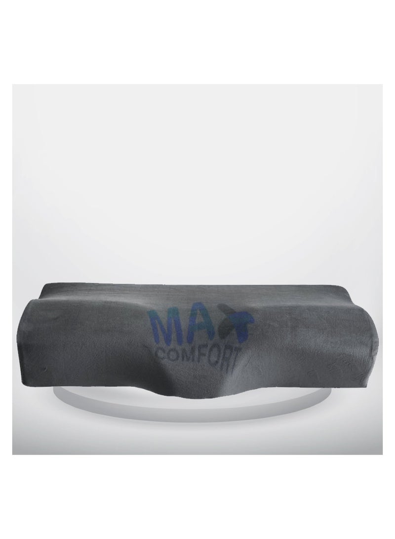 ماكس كمفورت وسادة نوم طبية مطورة ميموري فوم للوقاية من آلام الرقبة والكتف والعمود الفقرى - رمادى - Image 2