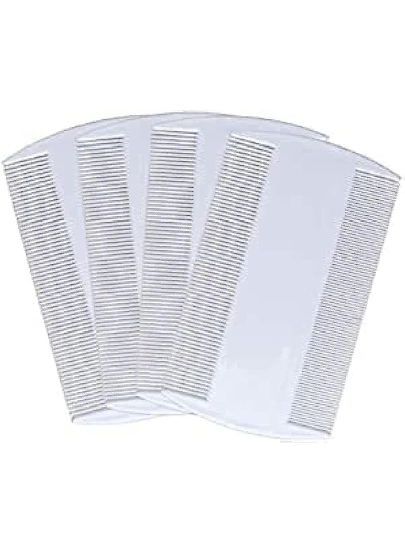 ٦ قطع أمشاط مزدوجة الجوانب للكشف عن القمل والقشرة – أسنان دقيقة – مشط معالجة الرأس – بلاستيك قابل لإعادة الاستخدام للأطفال والكبار والحيوانات – ألوان متنوعة - Image 1