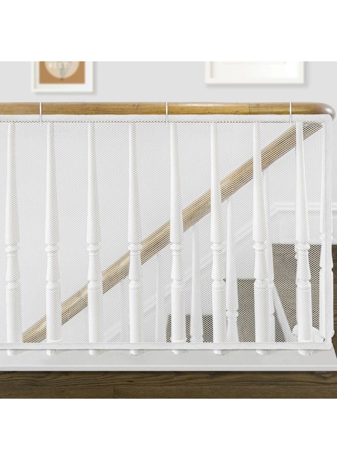 Gudui Banister Guard, Safe Rail, Deck Balcony & Stairway Safety Net for Indoor and Outdoor 6.56ft L x 2.6ft H - Baby Proofing, Child Safety, Stair Railing Net; Pet; Toy; Protector - Image 1