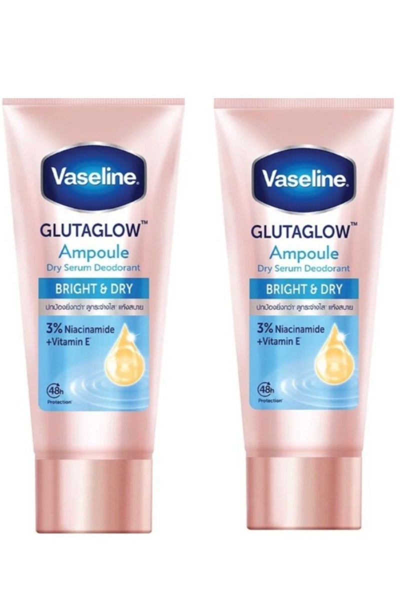 Vaseline Glutaglow Bright & Dry Ampoule Dray Serum Deodorant 45 ml 2 pcs