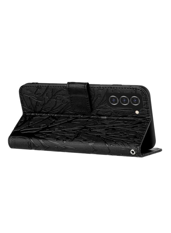 اس-توب جراب لهاتف Samsung Galaxy S21+ 5G جراب هاتف جلدي بنقشة طيور الأشجار - Image 4