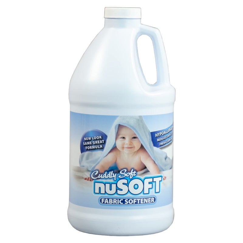 NuSoft 64 fl oz Ultra Concentrated Hypoallergenic Fabric Softener - Enhanced Softness & Freshness, Reduces Wrinkles & Static Cling, Safe on Colors & Delicates, Great for Delicate Skin (419690) - Image 1
