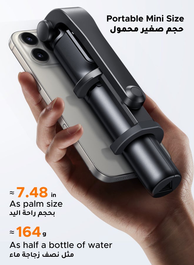 يو جرين عصا سيلفي، حامل ثلاثي القوائم للسفر بطول 90 سم للهاتف مع حامل هاتف بجهاز تحكم عن بعد، عصا سيلفي محمولة قابلة للتمديد لهاتف iPhone 17/16/15، وسامسونج جالاكسي S25/24 ألترا، حامل ثلاثي القوائم لتسجيل الفيديو - Image 5