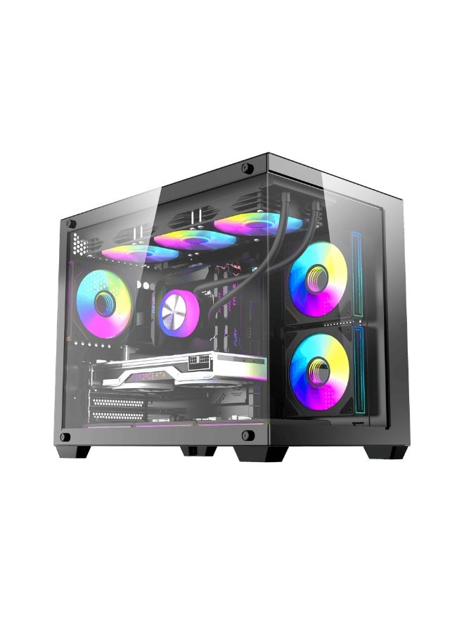 EMARAT GAMERS Gaming Desktop PC – Intel Core i5-14400F, RTX 5060 8GB, 16GB DDR5 6000MHz, 1TB NVMe SSD, B760 Motherboard, RGB Air Cooler, 650W PSU, Black Case black - Image 1