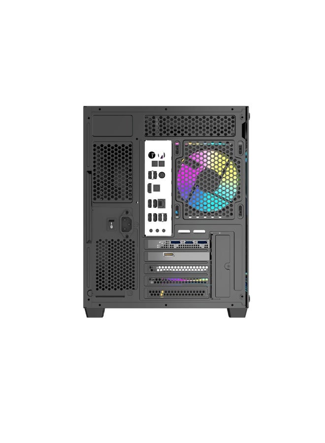 EMARAT GAMERS Gaming Desktop PC – Intel Core i5-14400F, RTX 5060 8GB, 16GB DDR5 6000MHz, 1TB NVMe SSD, B760 Motherboard, RGB Air Cooler, 650W PSU, Black Case black - Image 4