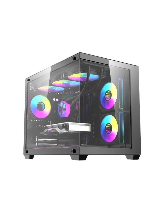 EMARAT GAMERS Gaming Desktop PC – Intel Core i5-14400F, RTX 5060 8GB, 16GB DDR5 6000MHz, 1TB NVMe SSD, B760 Motherboard, RGB Air Cooler, 650W PSU, Black Case black - Image 2