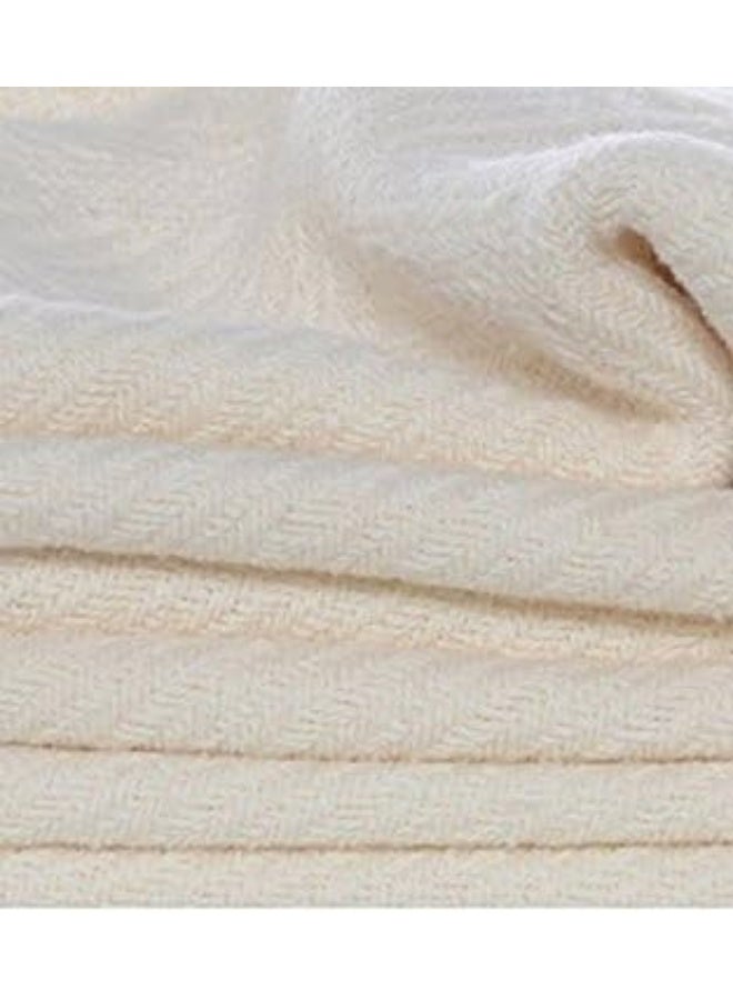 Eddie Bauer Eddie Bauer - Twin Blanket, Lightweight Cotton Bedding, Home Decor for All Seasons (Herringbone Bone, Twin)  - Image 3