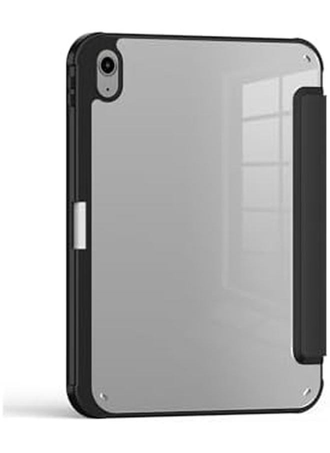 erorex - iPad Terra Mini 6 2021 Case With Pencil Holder Slim Smart Cover Stand 2 In 1 Black Clear - Image 1