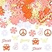 Capoda 300 Pieces Two Groovy Confetti Hippie Table Confetti Boho Groovy Party Decorations Retro Peace Daisy Flower Butterfly Paper Sign for Baby Shower Birthday Wedding 60s Hippie Party Decor Supplies - Image 4