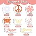 Capoda 300 Pieces Two Groovy Confetti Hippie Table Confetti Boho Groovy Party Decorations Retro Peace Daisy Flower Butterfly Paper Sign for Baby Shower Birthday Wedding 60s Hippie Party Decor Supplies - Image 2