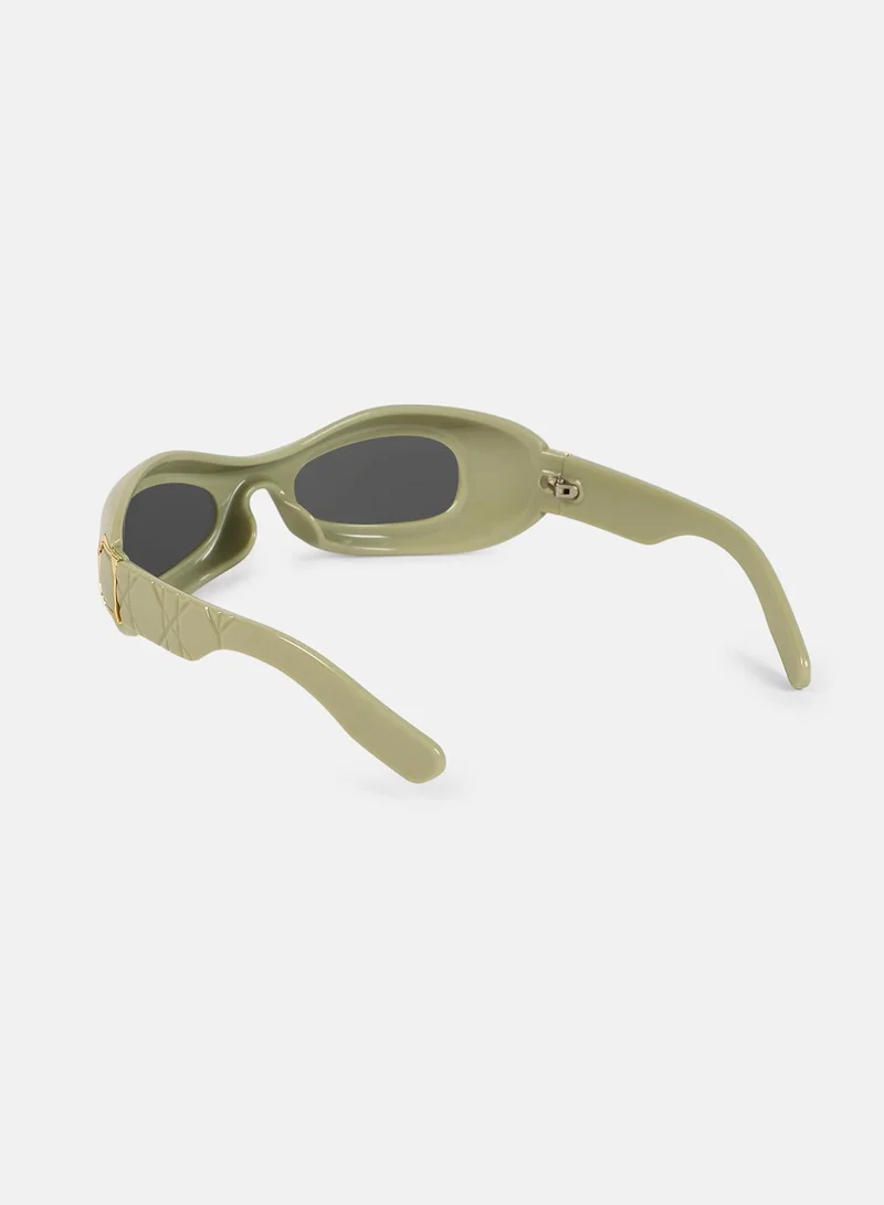 Haute Sauce Polarized Full Rim Wraparound Sunglasses For Women