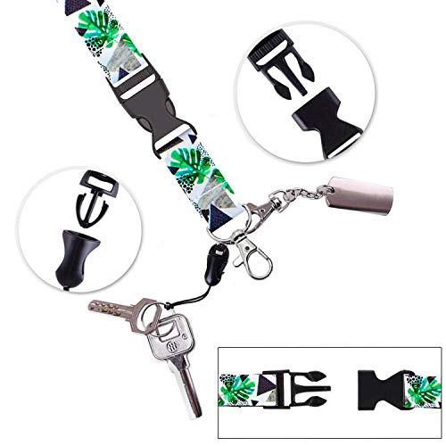 YOUOWO 5 Pack Printed Cruise Lanyard with Horizontal ID Badge Holder,for Ship Card Women Kids Keys Men,Quick Release Breakaway Safety Lanyards with Patterns,Wide 0.79inch - Image 4