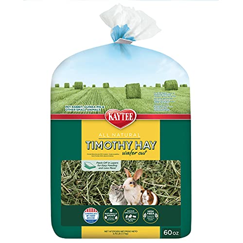 Kaytee Wafer Cut All Natural Timothy Hay for Pet Guinea Pigs, Rabbits & Other Small Animals, 60 Ounce - Image 1