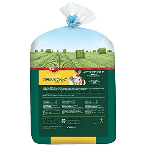 Kaytee Wafer Cut All Natural Timothy Hay for Pet Guinea Pigs, Rabbits & Other Small Animals, 60 Ounce - Image 2