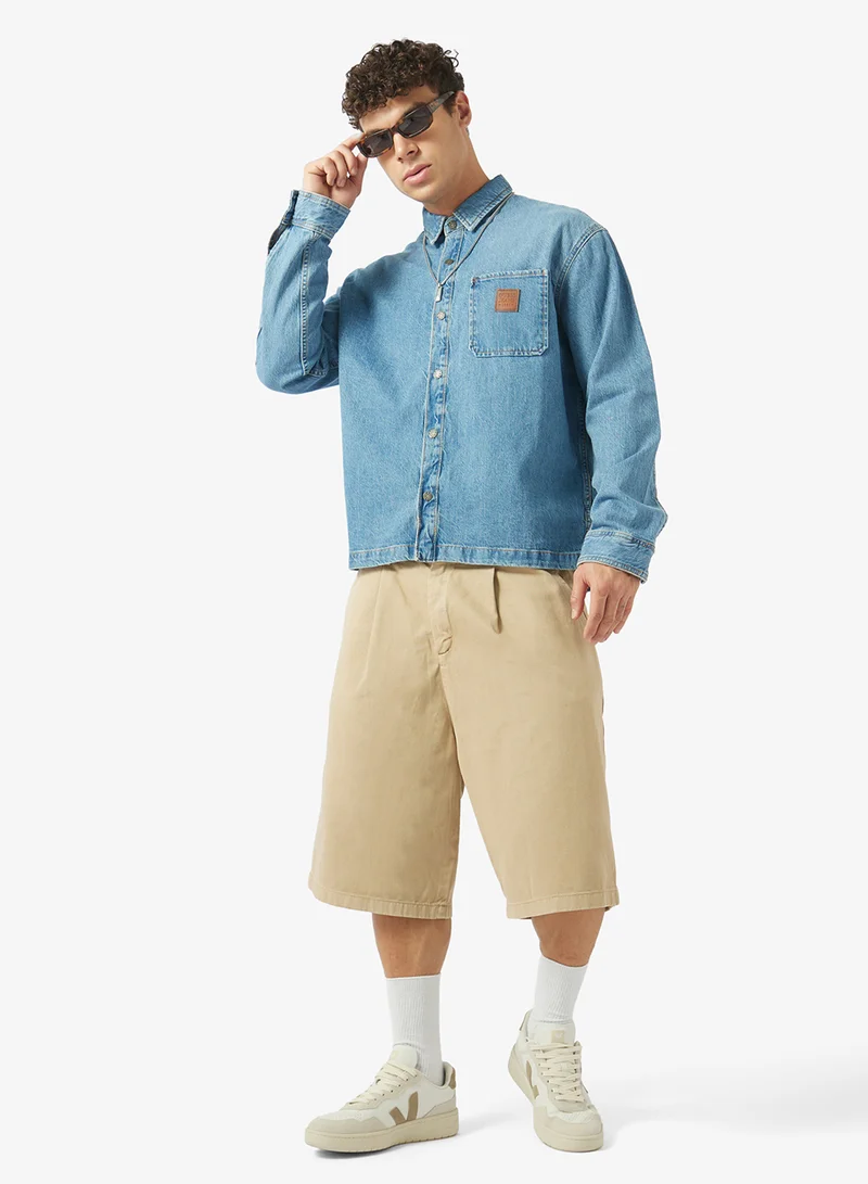 Guess  Pocket Detail Button Down Denim Shirt for Men | Best Price UAE