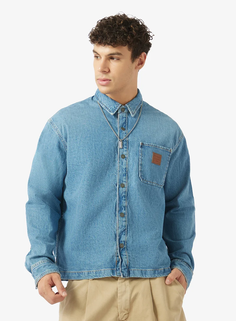 Pocket Detail Button Down Denim Shirt