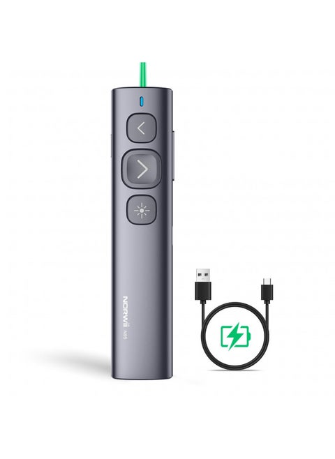 NORWII N95 Green Light Pointer, 330 FT Long Control Range Designed for Large Occasion, Rechargeable Wireless Presenter Remote Presentation USB PowerPoint PPT Clicker for Mac, Laptop, Computer