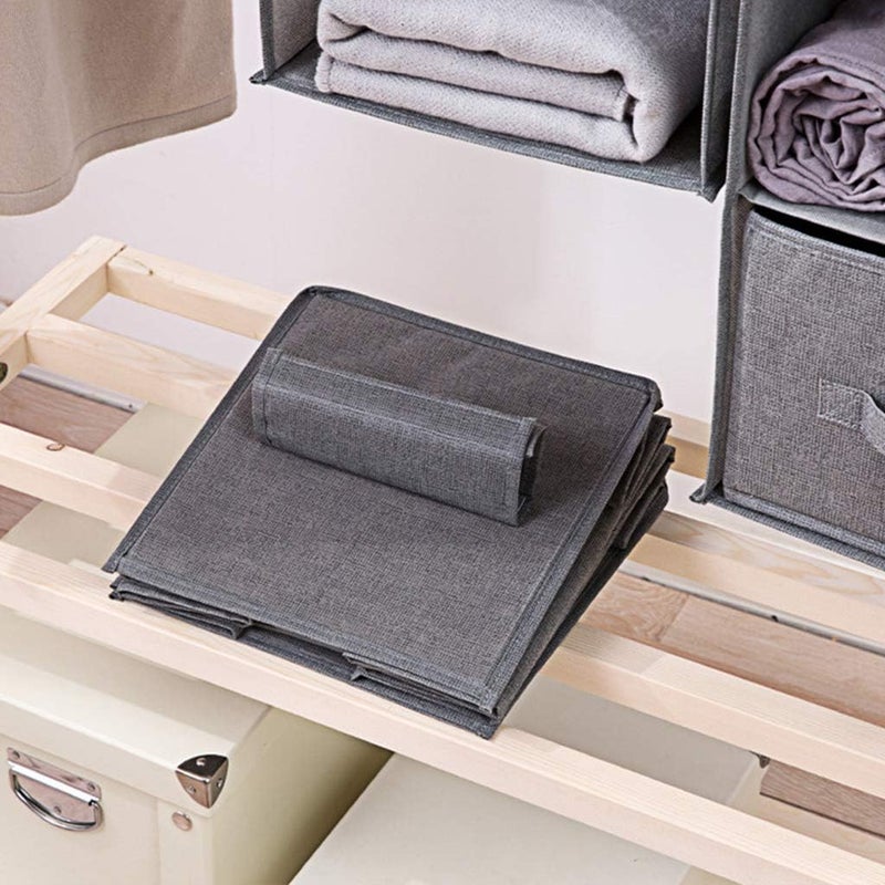 klarako Hanging Shelves Organizer, 3Tier Hanging Wardrobe Organiser Cotton Linen Wardrobe Closet Organizers Suitable for Closet Nappies Baby Items - Image 5