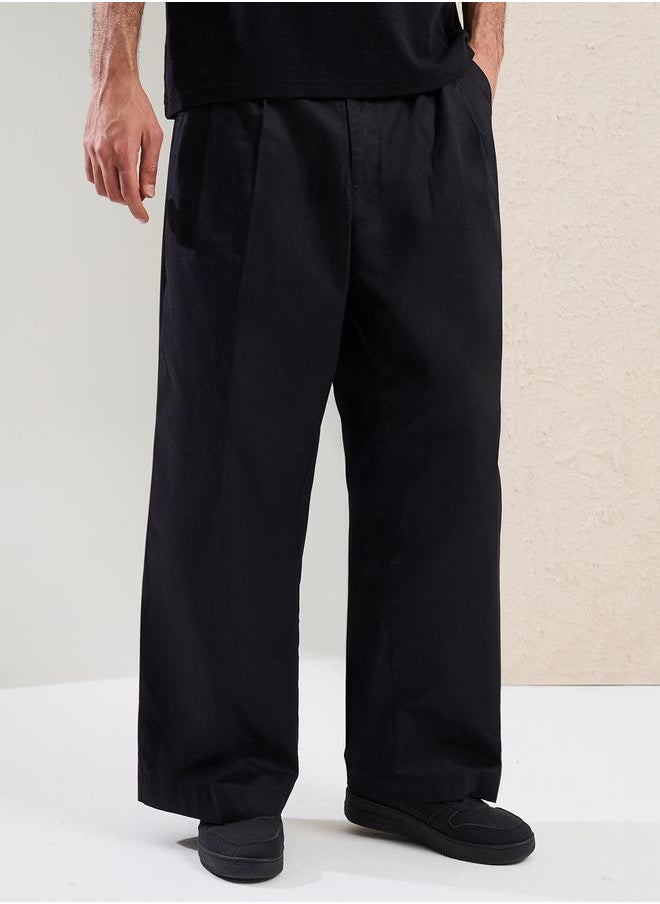 Styli Mid Rise Oversized Pleated Trousers  - Image 2