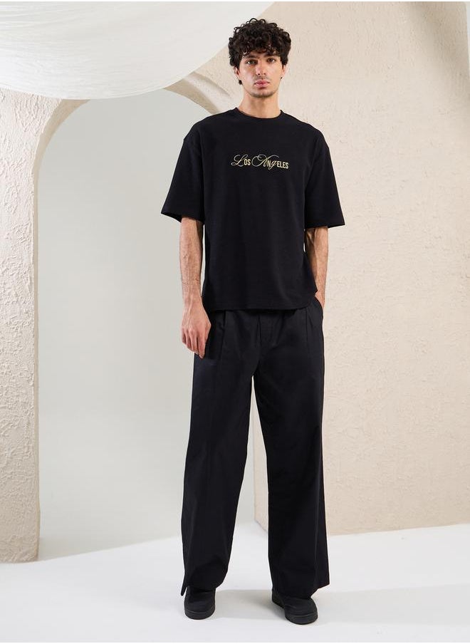 Styli Mid Rise Oversized Pleated Trousers  - Image 1