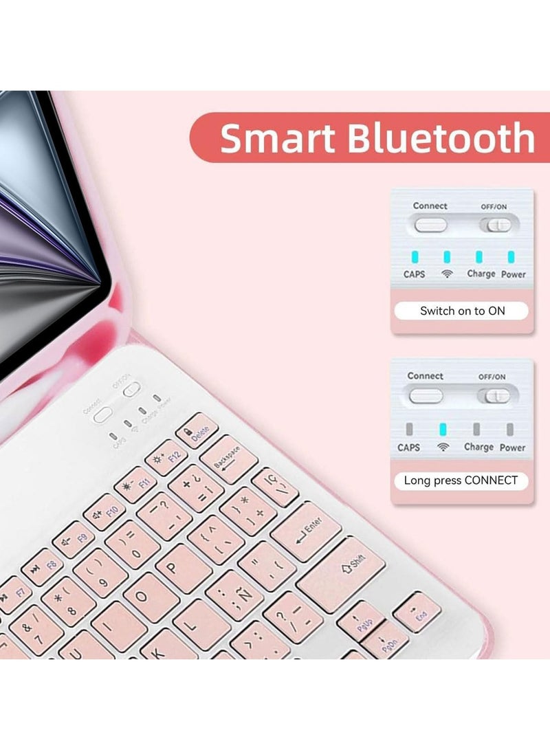 【Arabic English】Keyboard Case with Mouse for Honor Pad X9a 11.5-inch (2025 Model), Detachable Magnetic Rechargeable, Bluetooth Keyboard Case Cover with Wireless Bluetooth Mouse - Image 3